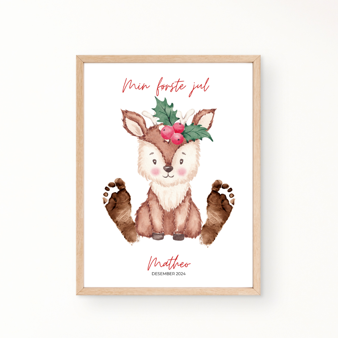 DIY-plakat med reinsdyrmotiv