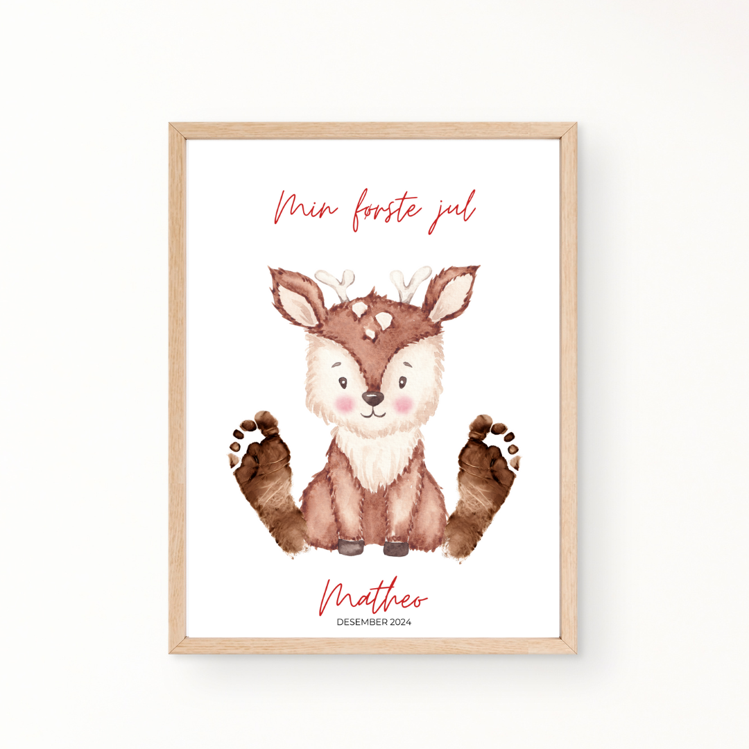 DIY-plakat med reinsdyrmotiv