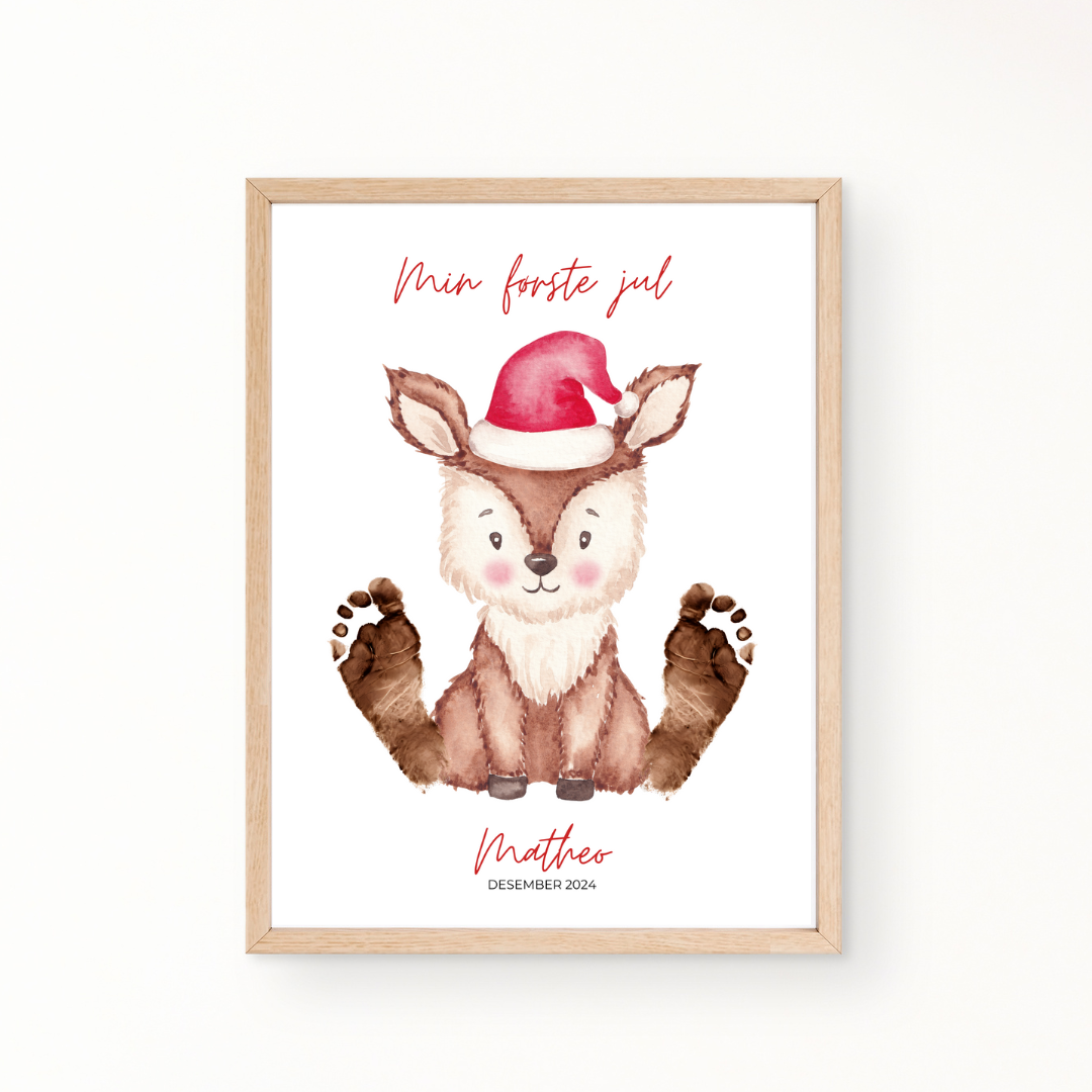DIY-plakat med reinsdyrmotiv