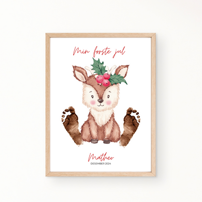 DIY-plakat med reinsdyrmotiv