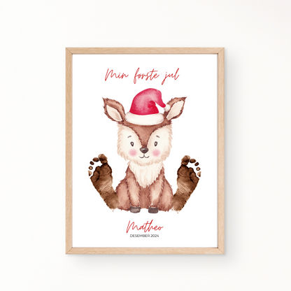 DIY-plakat med reinsdyrmotiv