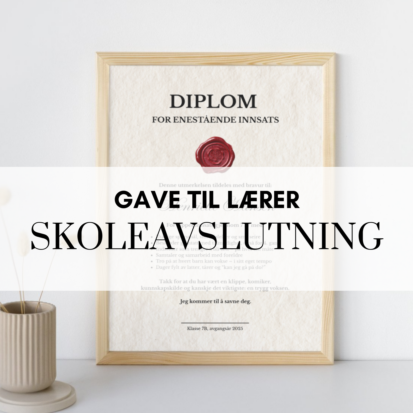 Avslutningsgave til lærere