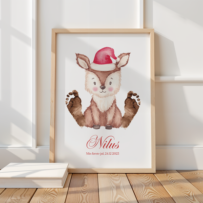DIY-plakat med reinsdyrmotiv