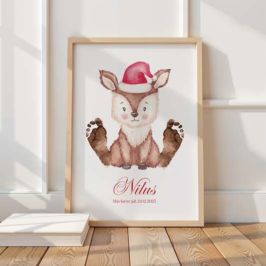DIY-plakat med reinsdyrmotiv